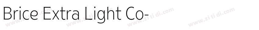 Brice Extra Light Co字体转换 Brice Extra Light Co字体转换